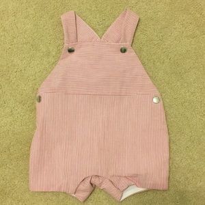 Jacadi Red & White Romper NWT